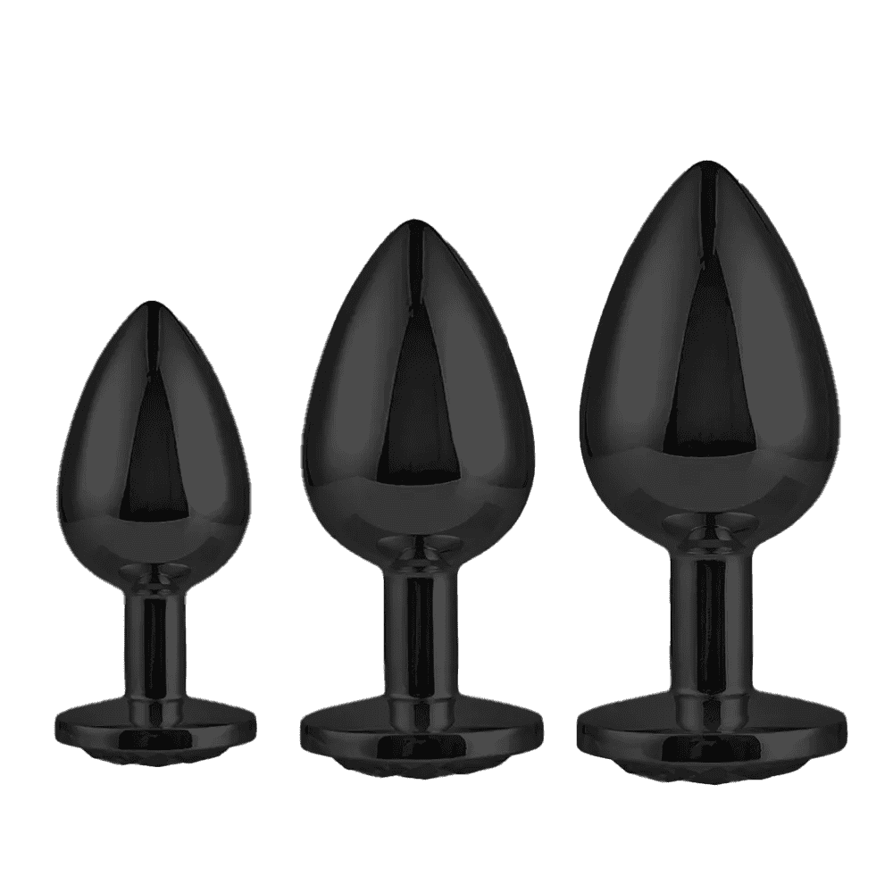 Pure Envy Black Butt Plug Set