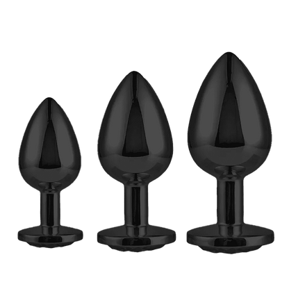 Pure Envy Black Butt Plug Set