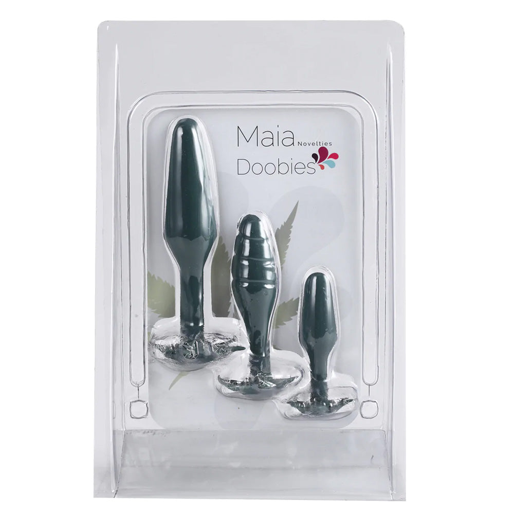 Maia Doobies Pot Leaf Anal Plugs Package