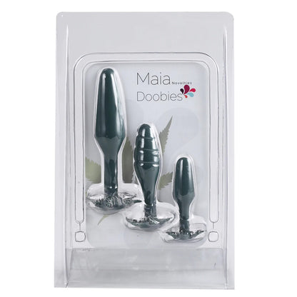 Maia Doobies Pot Leaf Anal Plugs Package