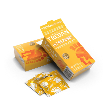 Trojan Ultra Ribbed Condoms Latex