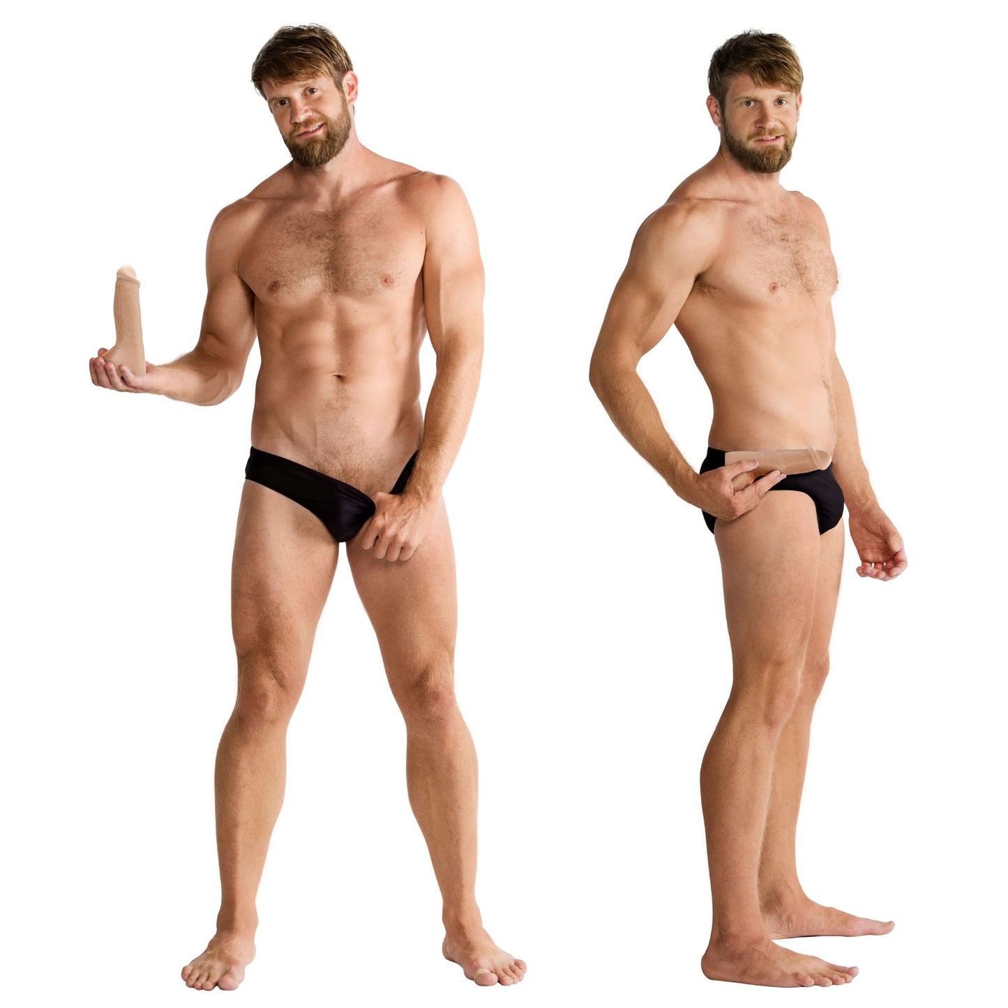 Colby Keller Modeling His Fleshjack Silicone Dildo