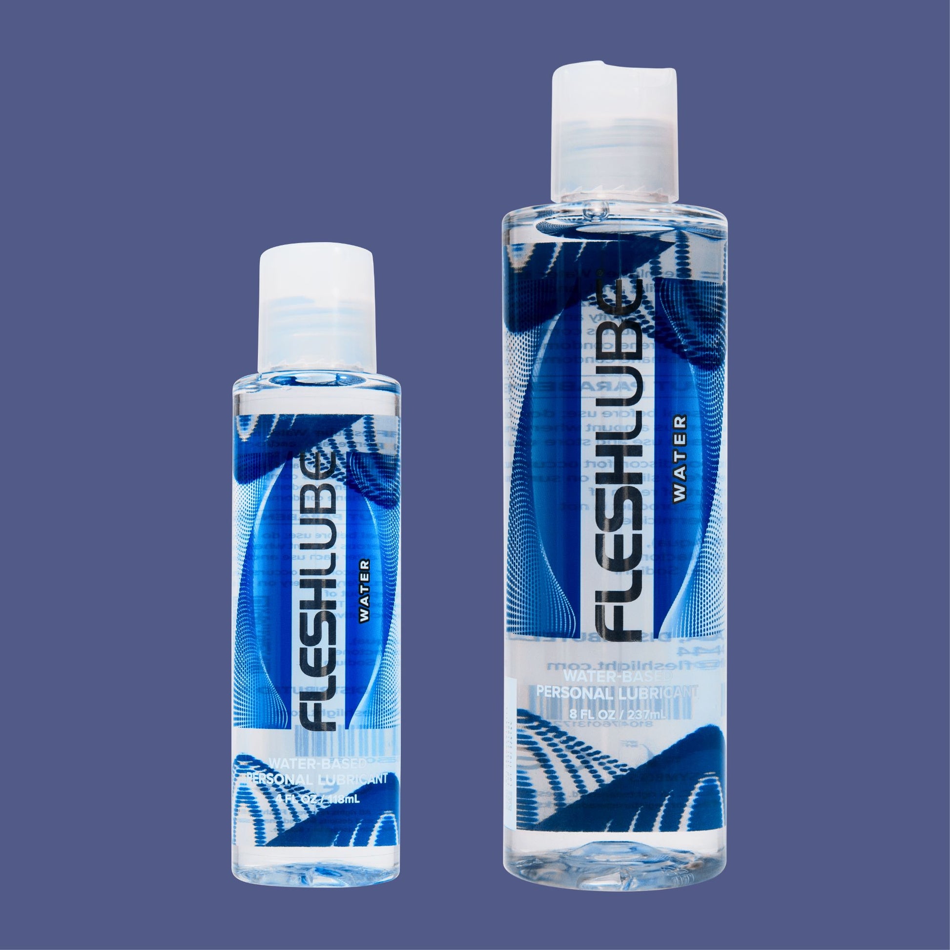 Fleshlube Water Based Lube in 4oz and 8oz bottles