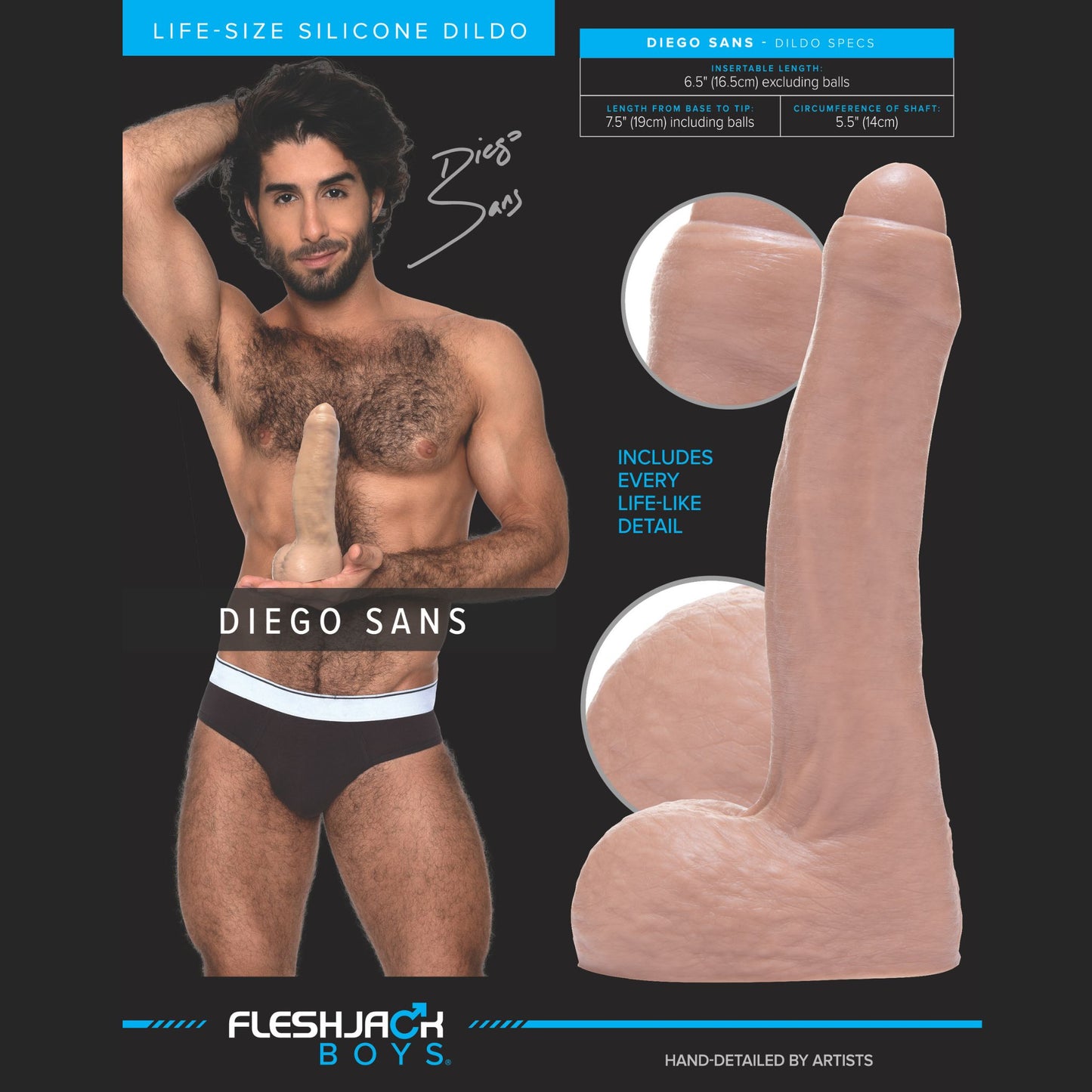 Diego Sans Fleshjack Dildo Box