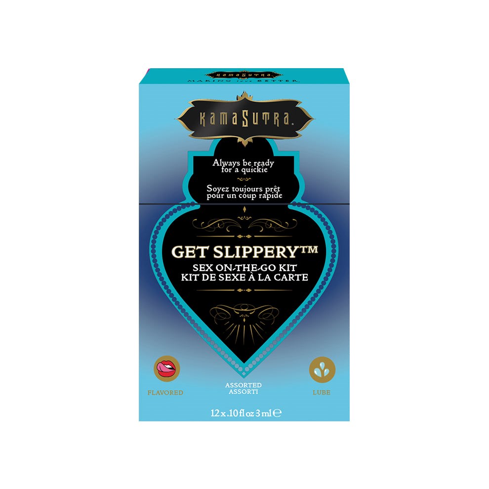 Personal Lube Packets - Kama Sutra Get Slippery Flavored Lubricants