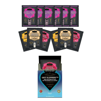 Personal Lube Packets - Kama Sutra Get Slippery Flavored Lubricants